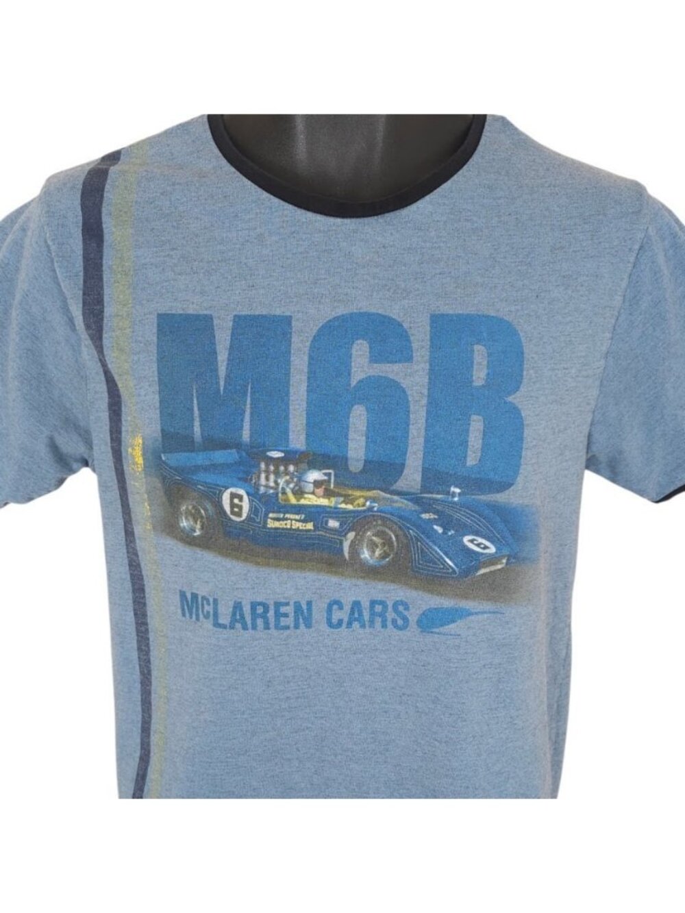 McLaren Can AM Heritage T Shirt Mens Size Small Blue Racing Sports Car Series